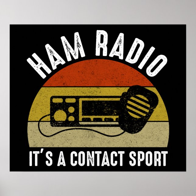 Ham Radio - Es ist ein Kontakt Sport Poster (Vorne)