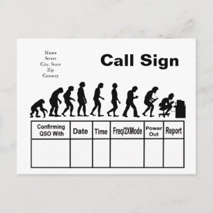 Ham Radio Evolution QSL    CardAnpassen! Postkarte