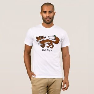 Ham Radio Fox Jagd Fox mit Rufzeichen-T - Shirt
