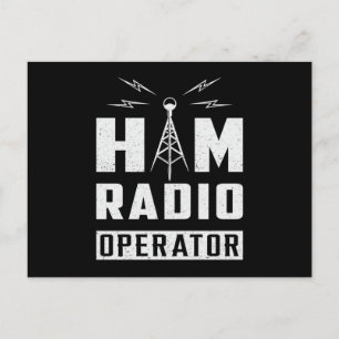 HAM Radio Frequency Operator Antenna Amateur Gesch Postkarte