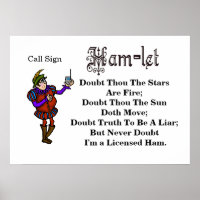Ham Radio Funny Hamlet Zitat neu geschrieben Poste