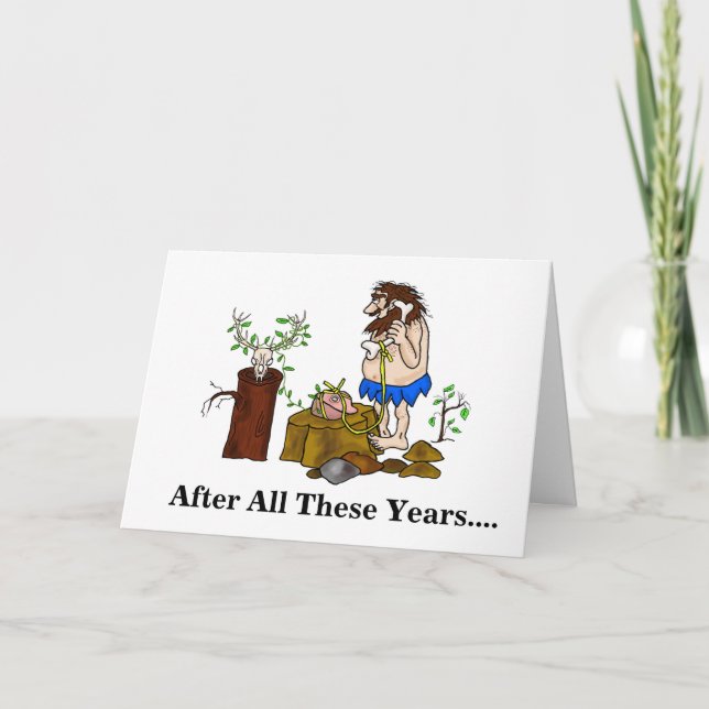Ham Radio Funny Retirement Caveman Card Karte (Vorderseite)
