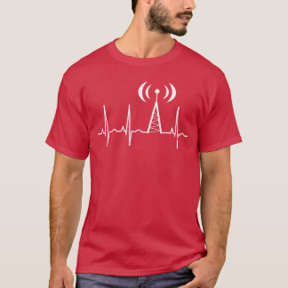 HAM Radio Gifts for Dad Ham Radio Operator Heartbe T-Shirt