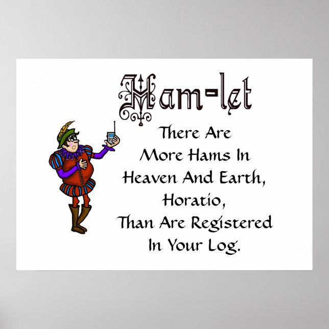 Ham Radio Hamlet Quote Log Book Redone Poster (Vorne)
