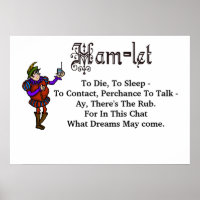 Ham Radio Hamlet "zum Schlafen Die" Quote Poster