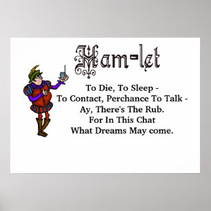 Ham Radio Hamlet "zum Schlafen Die" Quote Poster