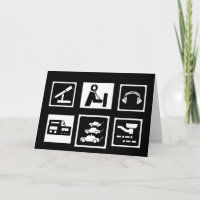 Ham Radio Icons Leere Note oder Grußkarte