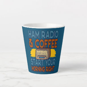 Ham-Radio-Kaffee Beginnen Sie Ihren Morgen richtig Milchtasse