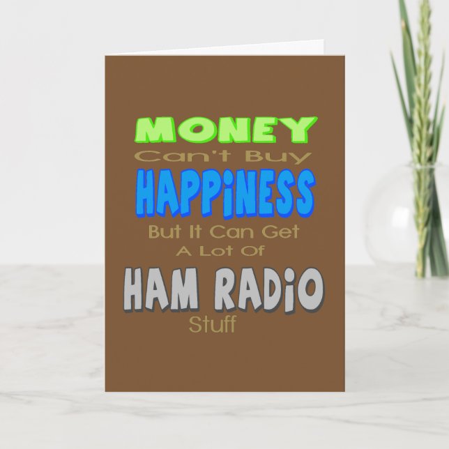 Ham Radio Money Happy Birthday Card Karte (Vorderseite)
