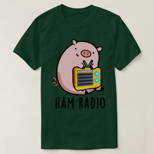 Ham Radio Niedlich Pig Pub T-Shirt (Design vorne)