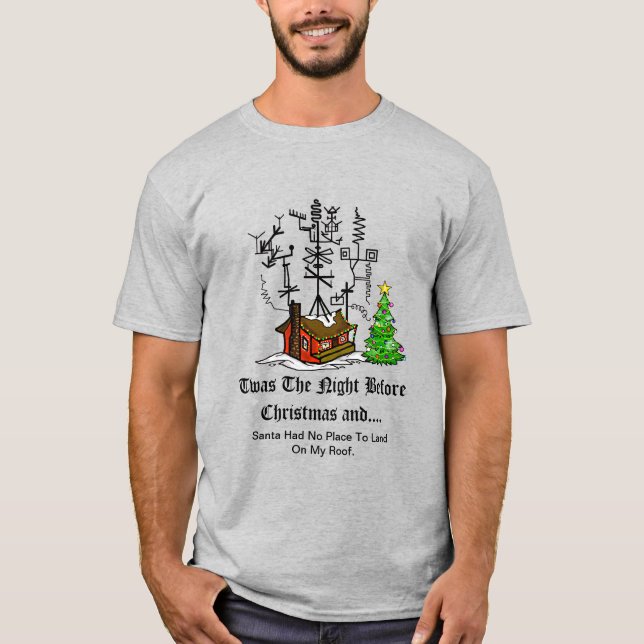 Ham Radio Night Before Xmas T - Shirt (Vorderseite)