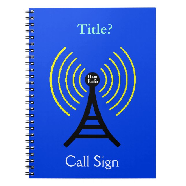 Ham-Radio-Notebook mit Sender Notizblock (Vorderseite)