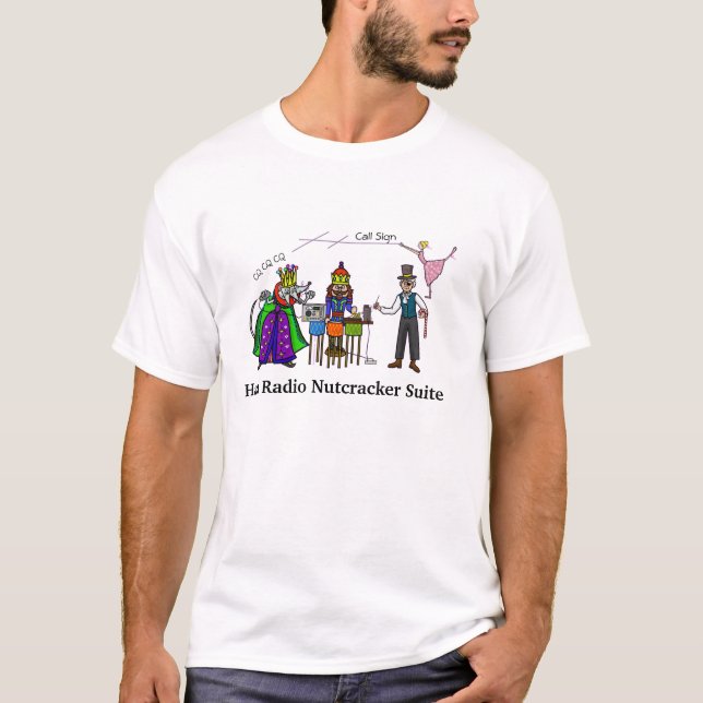 Ham Radio Nutcracker Weihnachts-T - Shirt (Vorderseite)