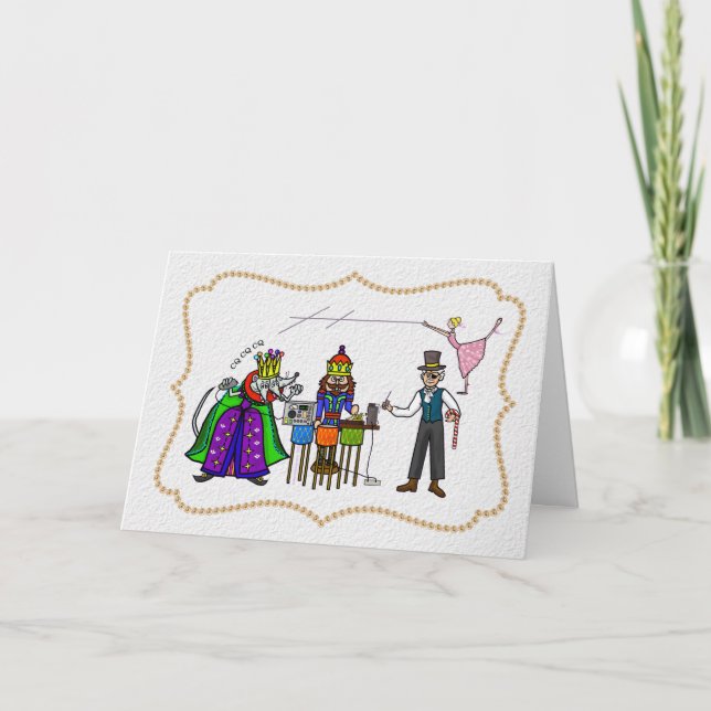 Ham Radio Nutcracker Weihnachtskarte Karte (Vorderseite)