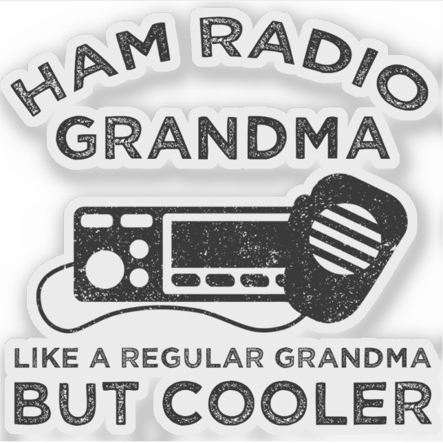Ham Radio Oma wie normale Oma, aber Cooler Aufkleber (Vorderseite)