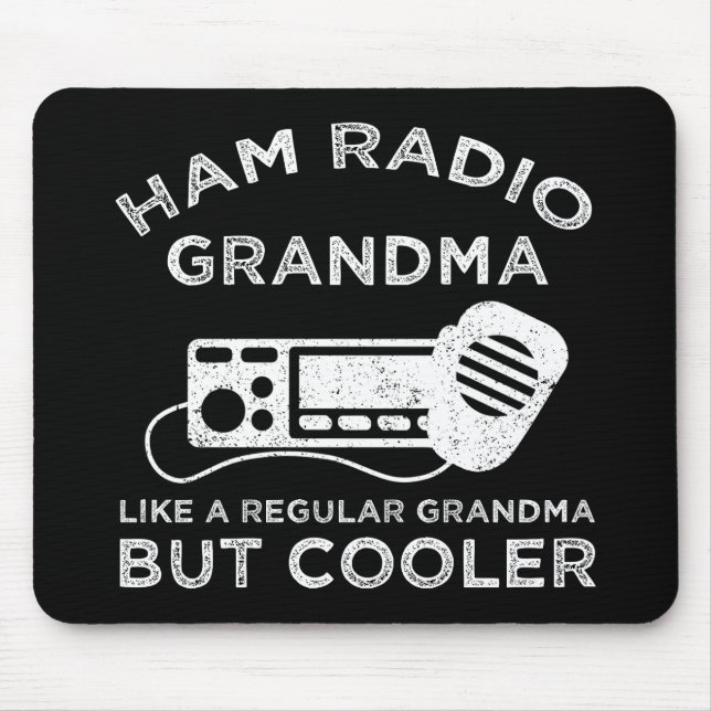 Ham Radio Oma wie normale Oma, aber Cooler Mousepad (Vorne)