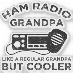 Ham Radio Opa wie normale Opa, aber Cooler Aufkleber