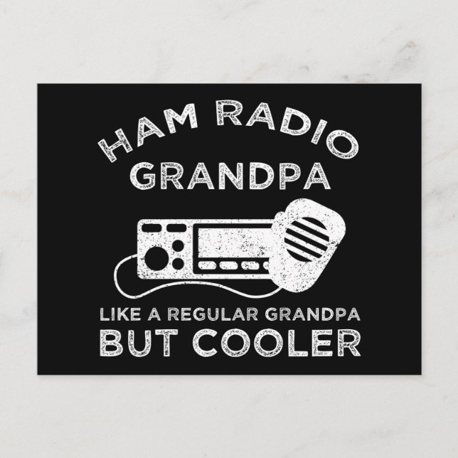 Ham Radio Opa wie normale Opa, aber Cooler Postkarte (Vorderseite)