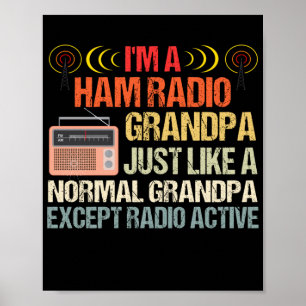 Ham Radio Operator Amateur Radio Father's Day Poster