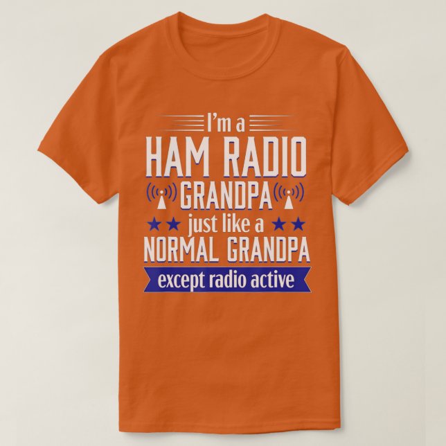 Ham Radio Operator Amateur Radio Funny Grandpa Gif T-Shirt (Design vorne)