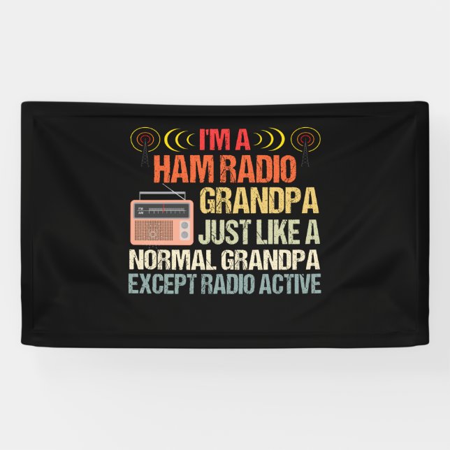 Ham Radio Operator Amateur Radio Vatertag Banner (Horizontal)
