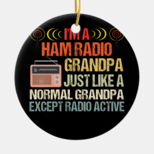 Ham Radio Operator Amateur Radio Vatertag Keramik Ornament