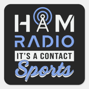 HAM Radio Operator Antenna Amateur Code Geschenk I Quadratischer Aufkleber