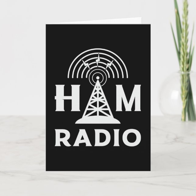 HAM Radio Operator Antenna Code Amateur Geschenkid Karte (Vorderseite)