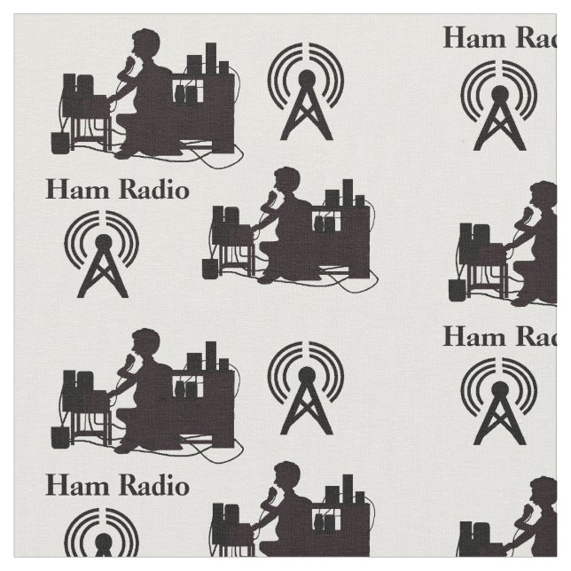 Ham Radio Operator Fabric mit Rufzeichen  Stoff (Nahaufnahme)