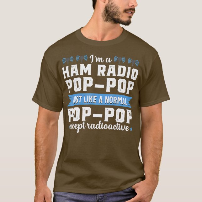 Ham Radio Operator Funny Radioactive Amateur Men T-Shirt (Vorderseite)
