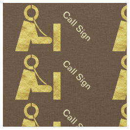 Ham Radio Operator Golden Icon Fabric + Call Sign Stoff