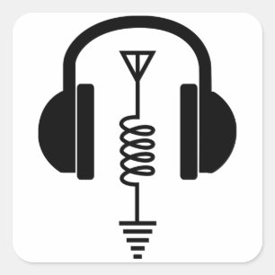 Ham Radio Operator Quadratischer Aufkleber