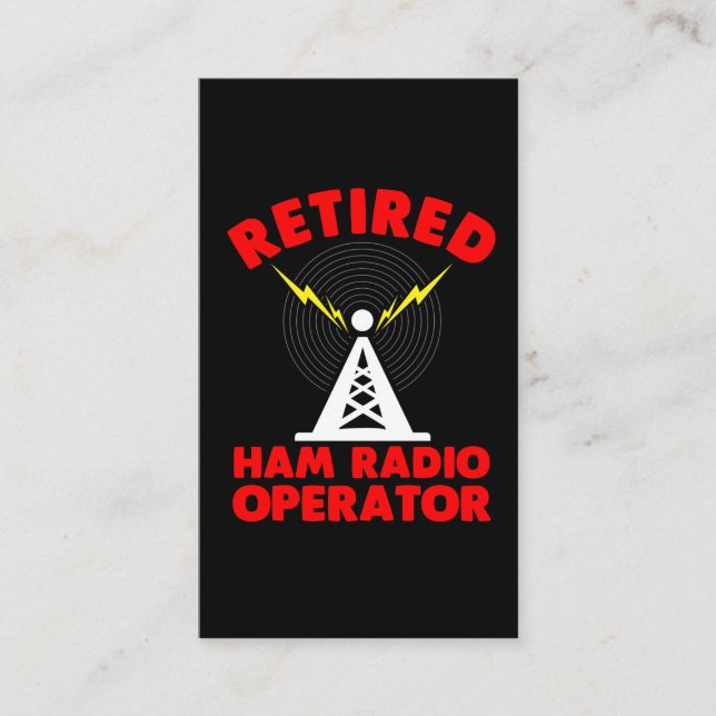 Ham Radio Operator Retirement Radio Tower Vater Visitenkarte (Vorderseite)