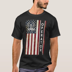 Ham Radio Operator Shirt 4. Juli Amerikanische Fla