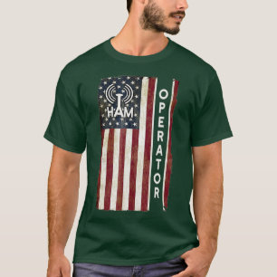 Ham Radio Operator Shirt 4. Juli Amerikanische Fla