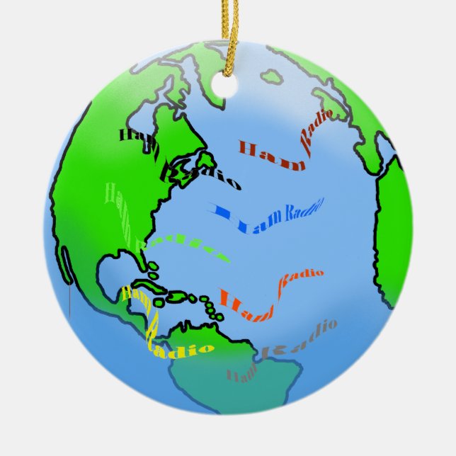 Ham Radio rund um die Welt Weihnachtsschmuck (Vorne)