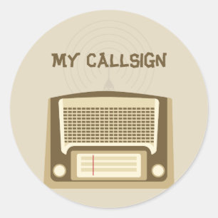Ham Radio Runder Aufkleber