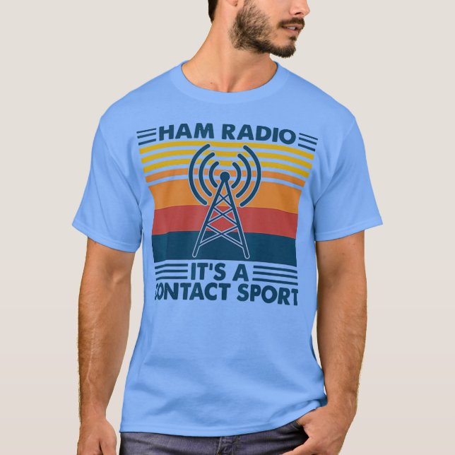 Ham Radio Sein Kontaktsport Vintag T-Shirt (Vorderseite)