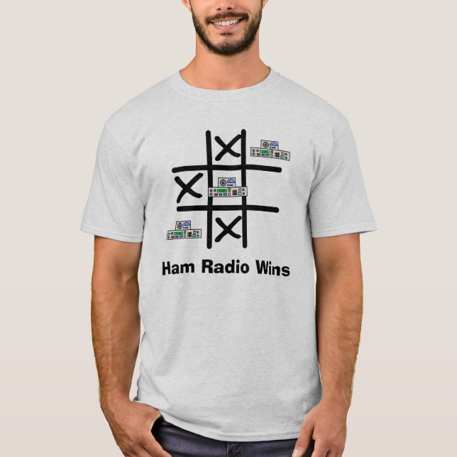 Ham Radio Tic Tac Toe T - Shirt (Vorderseite)