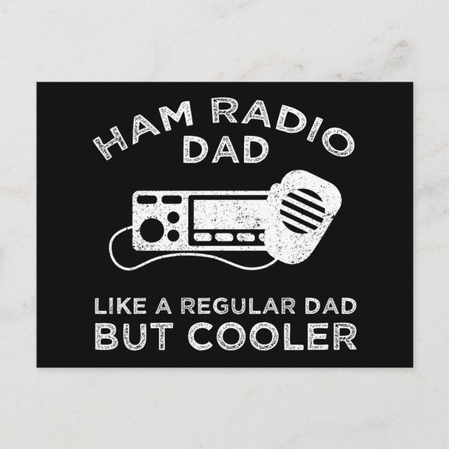 Ham Radio Vater - Wie ein regelmäßiger Vater, aber Postkarte (Vorderseite)