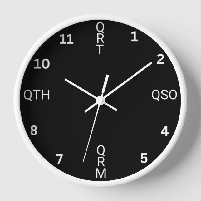 Ham Radio Wall Clock Uhr (Vorderseite)
