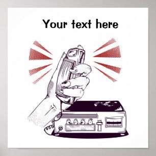 Ham Radio Woman Poster