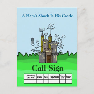 Ham Shack Castle Ham Radio QSL Karte Anpassen!