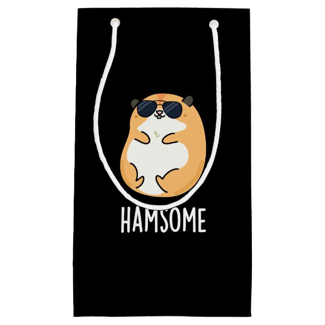 Ham-some Funny Handsome Hamster Pun Kleine Geschenktüte (Vorderseite)