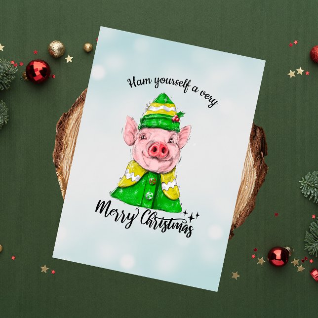 Ham Yourself a Sehr frohe Weihnachten Funny Pig (Von Creator hochgeladen)
