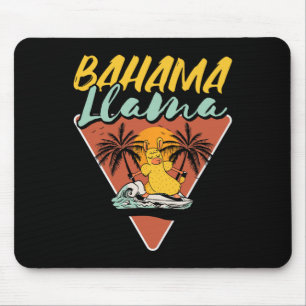 Hama Lama Lustiger Lama Surfer Surft Surfbrett  Mousepad