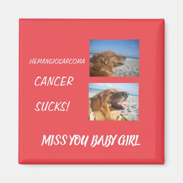 Hämangiosarkom - Gewohnte Hommage Magnet (Vorne)