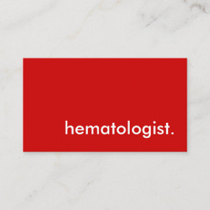 Hämatologe. Visitenkarte