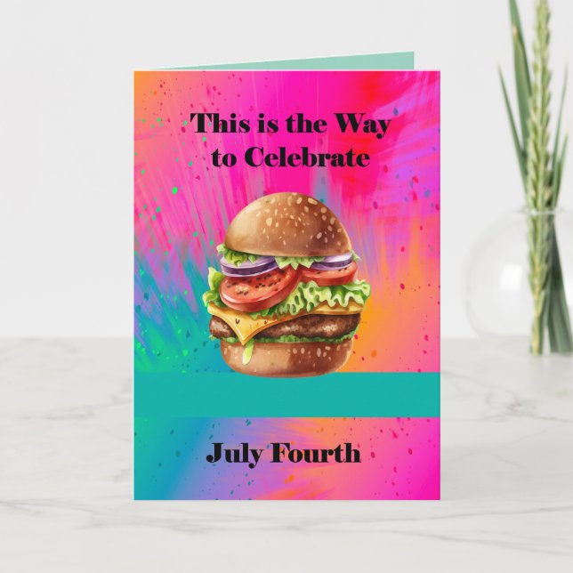 Hamberger auf der vierten Karte (Vorderseite)