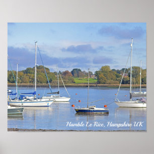 Hamble Le Rice Waters Edge Hampshire Poster